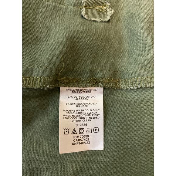 Loft Military Green Button up Pocket skirt 8us - Picture 6 of 7